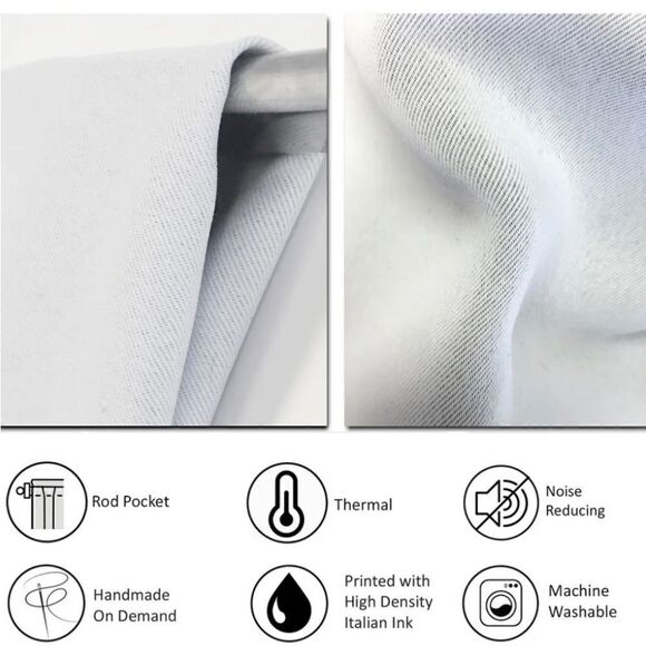 Designart Retro Hexagon Pattern IX Mid-Century Modern Blackout Curtain 2 panels - Picture 5 of 8